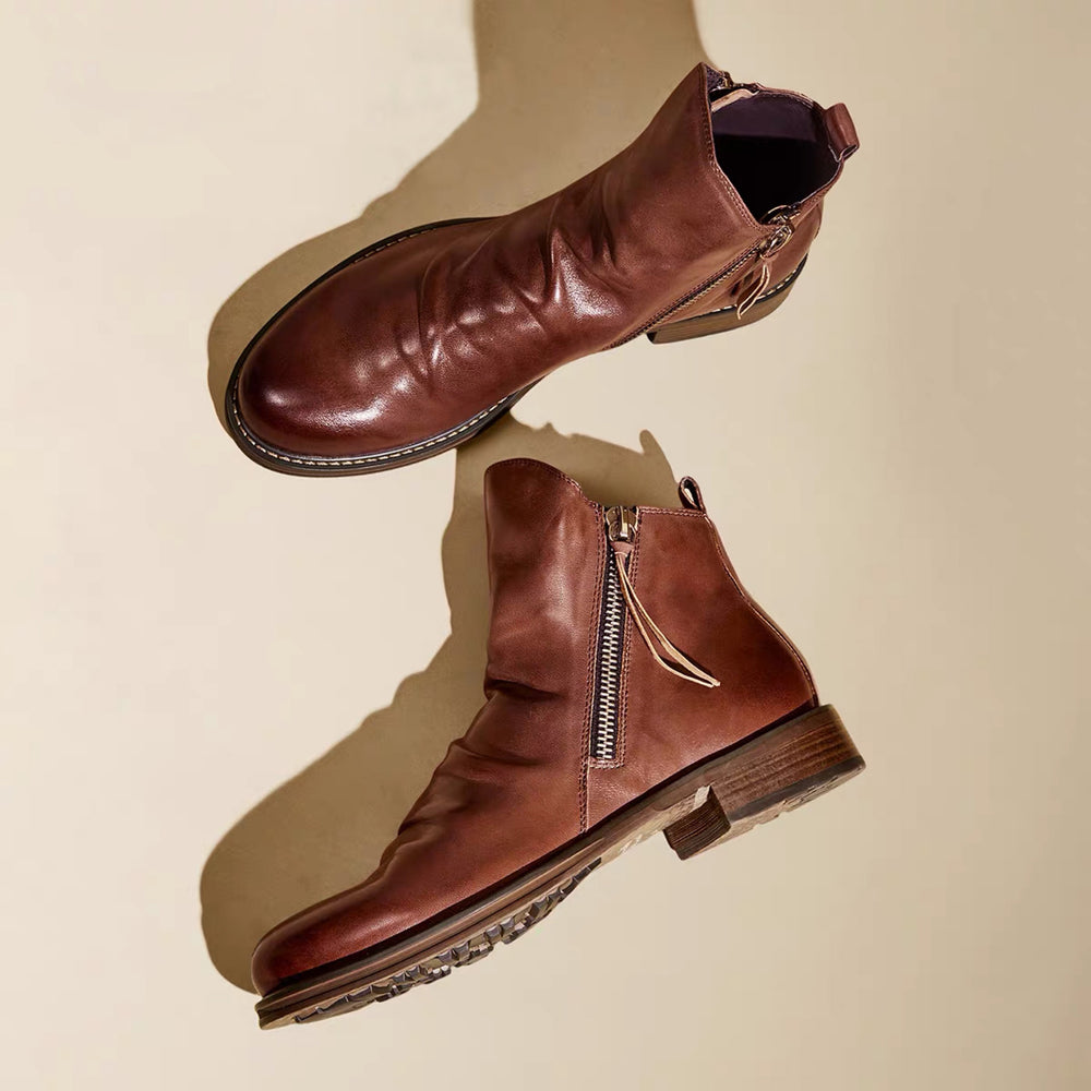 LUCIANO VITELLI LEATHER CHELSEA BOOTS