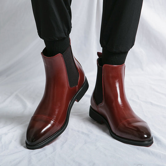 VALENTINO CARMINA LEATHER CHELSEA BOOTS