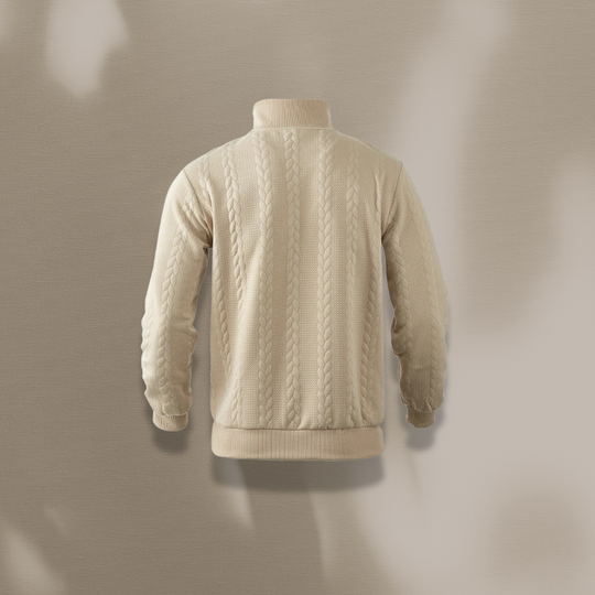 THE LODEN HALF ZIP SWEATER