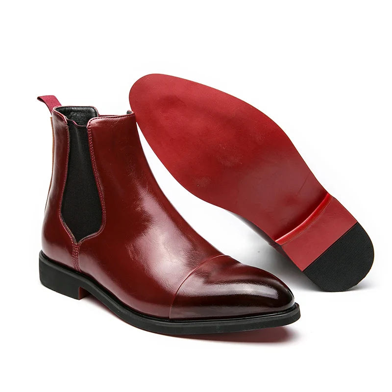 VALENTINO CARMINA LEATHER CHELSEA BOOTS