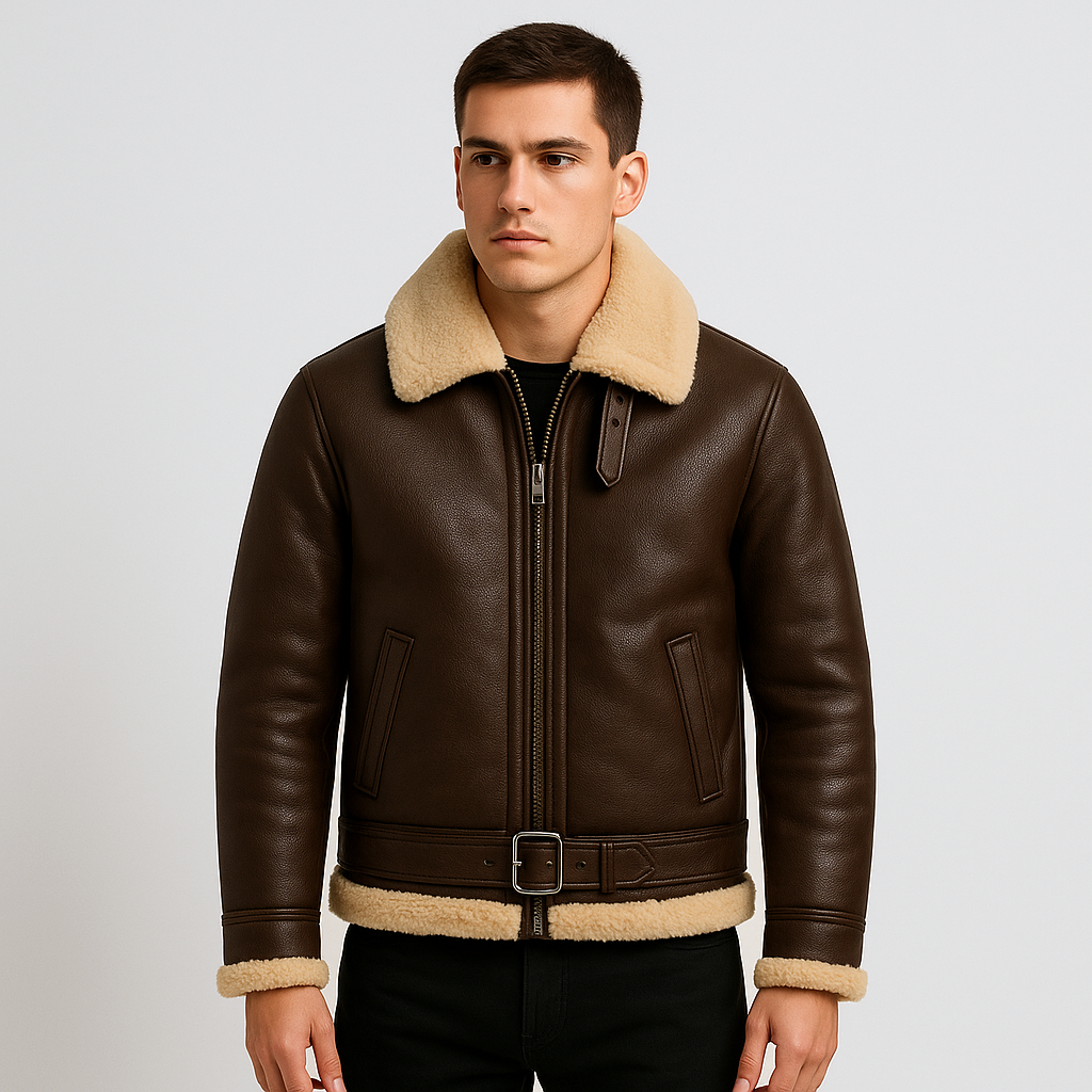 Fur lined Leather Jacket